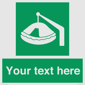 Custom sign Safe condition Davit-launched liferaft